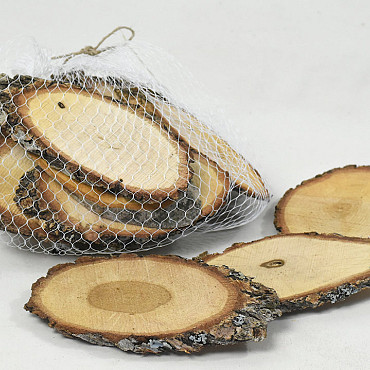 Holz Scheiben Eich 12-14cm, 15 Stück