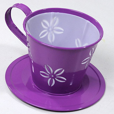 Cup and Saucer D16cm purple