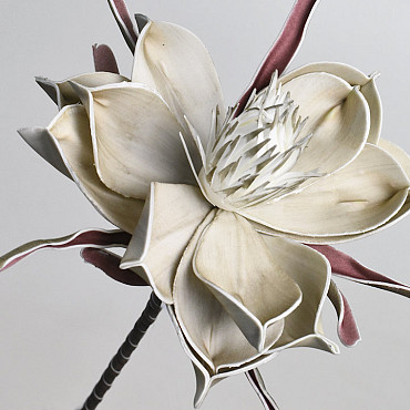Blume Schaumstoff Grau, D 20cm