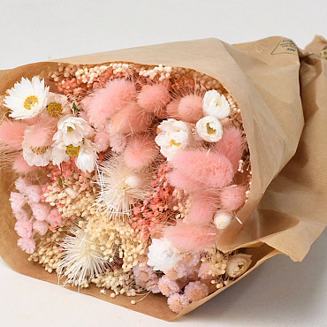 Dried Flower Bouquet Pink 40cm
