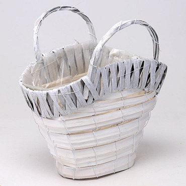 Bag Basket grey/white H22cm