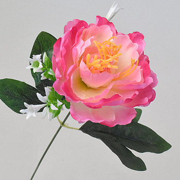 Artificial Peony Dark Pink 38cm 