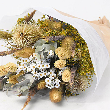 Dried Flower Bouquet Natural 50cm