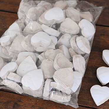 Coco Heart White 5cm 100pcs