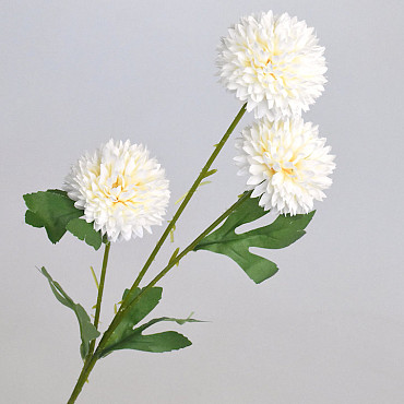 Künstliche Chrysantheme Weiß 66cm 