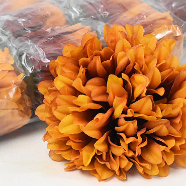 Chrysantheme Orange/Braun D15cm