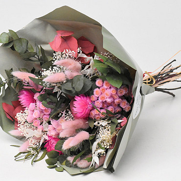 Droogbloemen Boeket Roze 40cm
