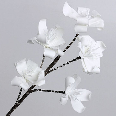 Foam Flower Spray White, D 13cm