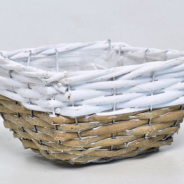 Basket B17cm Grey/White