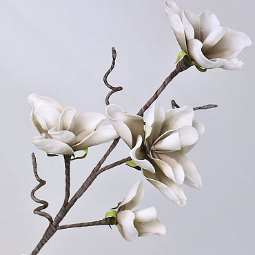Fleurs en mousse Blanc/Gris 70cm 