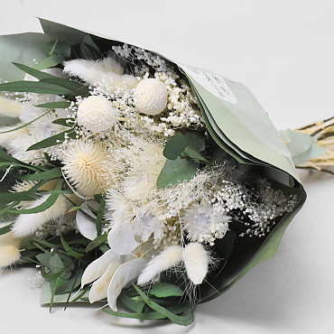 Trockenblumenstrauß Weiss