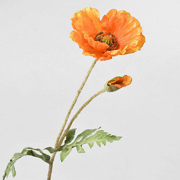 Kunst Klaproos Oranje 65cm