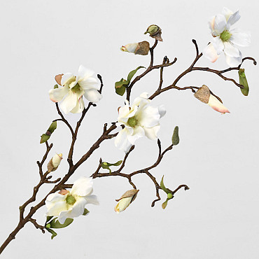 Tige de Magnolia Blanc Artificielle 78cm 