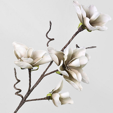 Foam Flower Spray White/Grey 70cm  