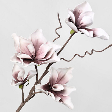 Foam Flower Spray White/Lilac 70cm 