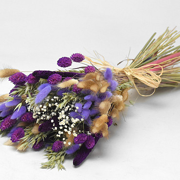 Trockenblumenstrauß Violett Natur 55cm