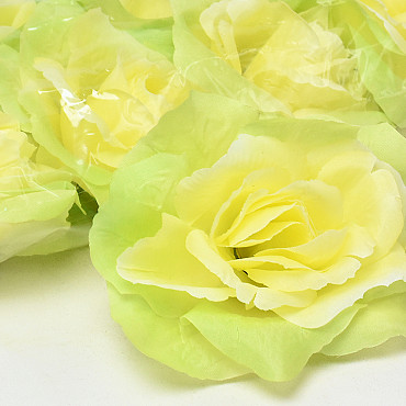 Kunst Roos Geel-Groen  D10cm