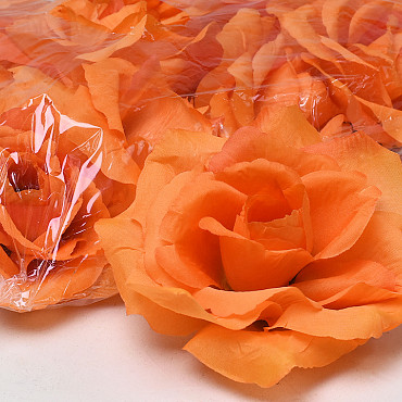 Artificial Rose Orange D10cm