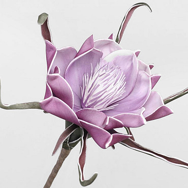 Fleur en mousse Pourpre, D 20cm