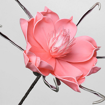 Fleur en mousse Rose, D 20cm