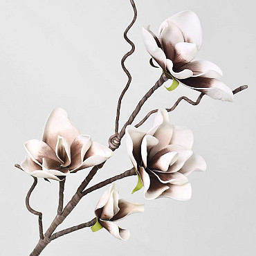 Blüte Schaumstoff Weiß/Mocca 70cm 