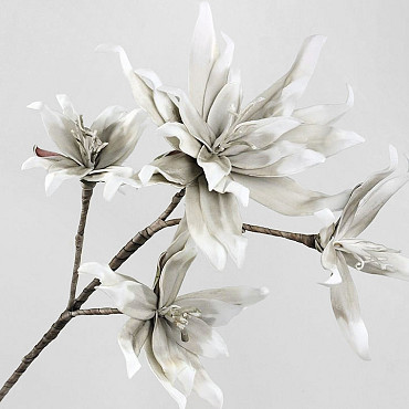 Foam Flower Spray Grey 85cm 