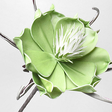 Fleur en mousse Vert, D 20cm