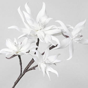 Blüte Schaumstoff Weiss 85cm 