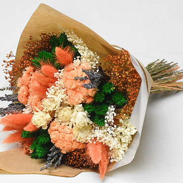 Droogbloemen Boeket Perzik