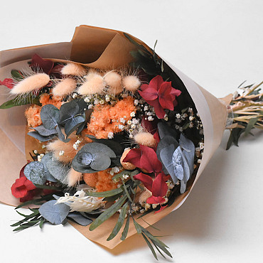 Droogbloemen Boeket Perzik 40cm
