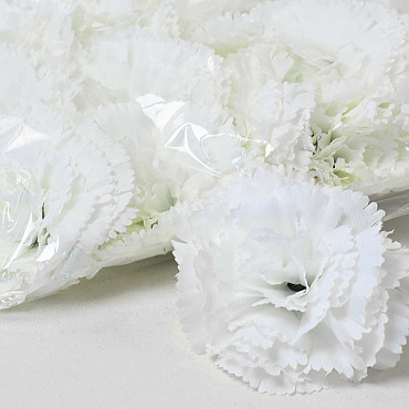 Dianthus Blanc Artificielle D7cm