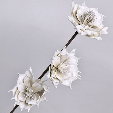 Blüte Schaumstoff Grau, D 18cm