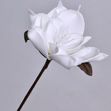 Fleur en mousse Blanc, D 16cm