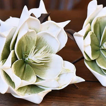 Blume Schaumstoff Grün, D 16cm
