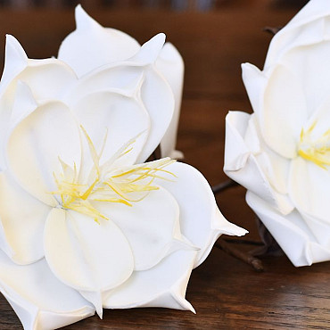 Foam Flower White, D 16cm