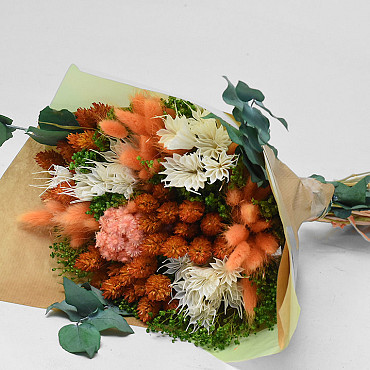 Bouquet de Fleurs Séchées Orange 55cm
