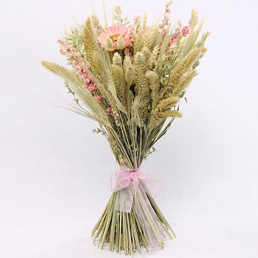 Droogboeket Grassen 50cm roze