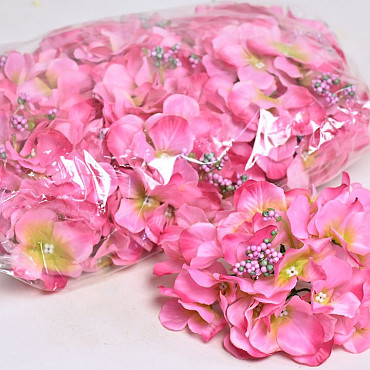 Hydrangea Head D14cm Pink