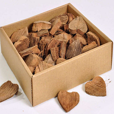 Coconut Shell Heart 4cm 75pcs