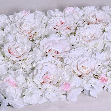 Blumen Paneele 60x40cm Weiss-Rosa