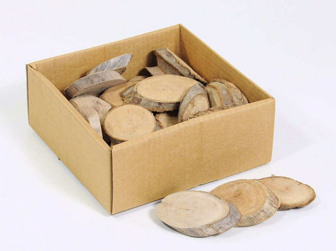 Wooden Slices oval 35pcs