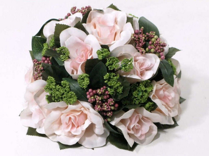 Biedermeier Roze Rozen 24cm