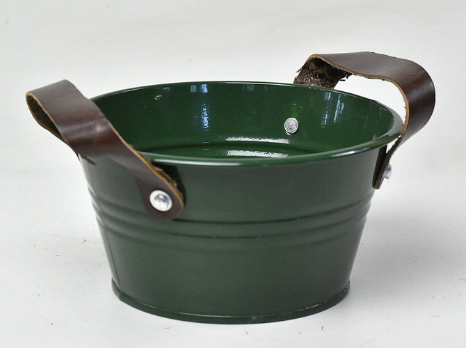 Planter Zinc H10cm Green