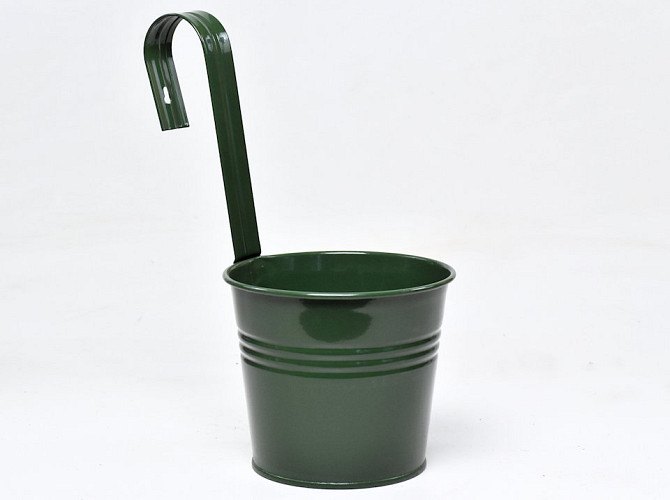 Hanging Planter Zinc H11/29cm Green