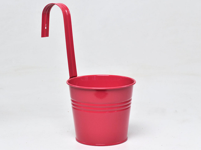 Hanging Planter Zinc H14/H32cm Framboise