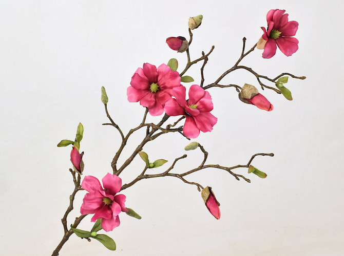 Magnolia Branch 78cm Dark Pink