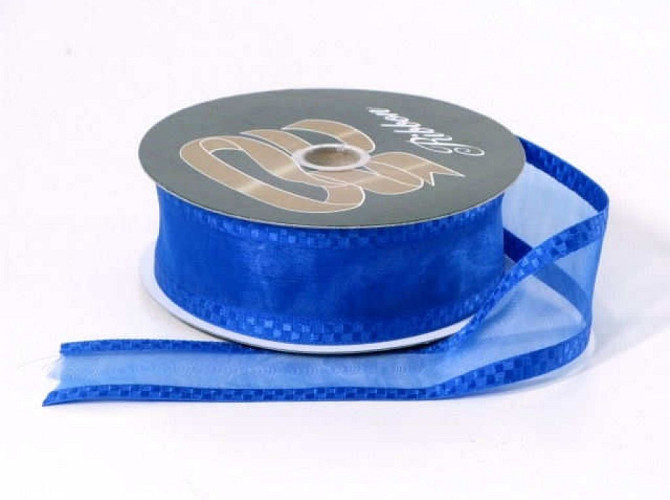 Organza Ribbon blue C3 37mm 25m