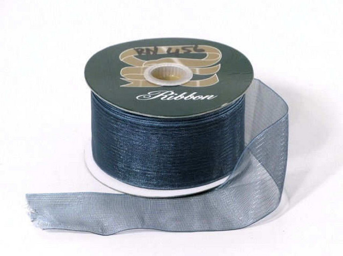 Organza Ribbon blue M1 37mm 25m