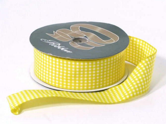 Ribbon Ruit Fijn yellow 37mm 25m