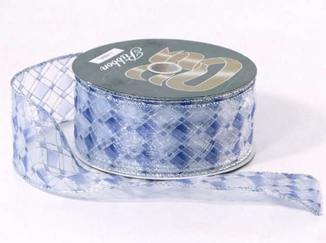 Organza Band Blau-9 50mm 25m
